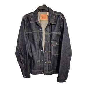 Levis Type 1 Style Denim Trucker Buckleback Dark Jean Jacket Y2K XL 70534-9951